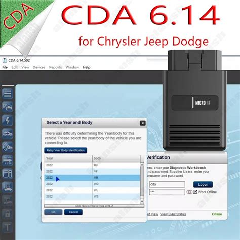 2024 CDA 6 15 CDA6 For Chrysler Diagnostic Software Work With Witech