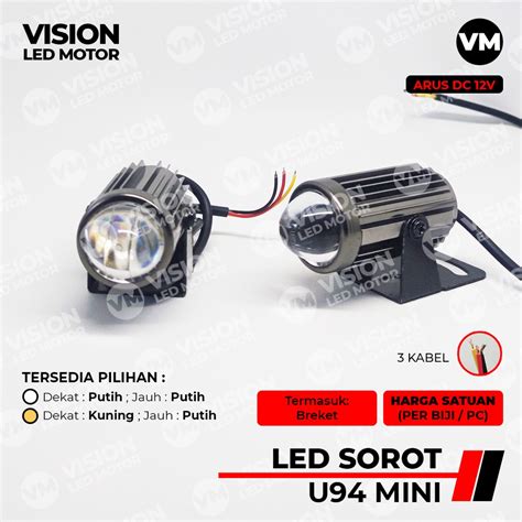 Jual Lampu Led Sorot Motor D2 U94 Mini D2 Superterang Harga Satuan