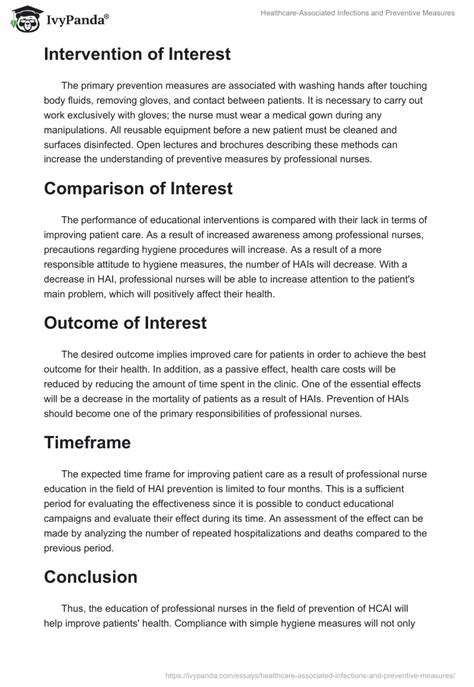 Healthcare Associated Infections And Prevention 593 Words Essay Example