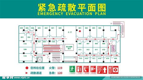 消防疏散平面图设计图广告设计广告设计设计图库昵图网