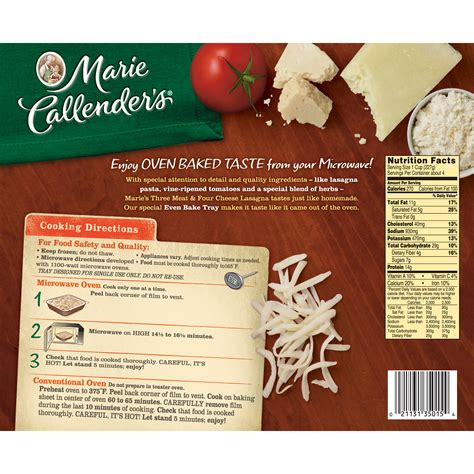 Marie Callender S Comfort Bakes Multi Serve Frozen Dinner Three Meat And Four Cheese Lasagna 31