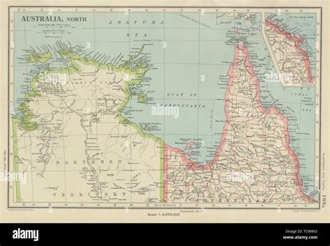 NORTHERN AUSTRALIA. Cape York. Gulf of Carpentaria. Queensland NT 1947 ...