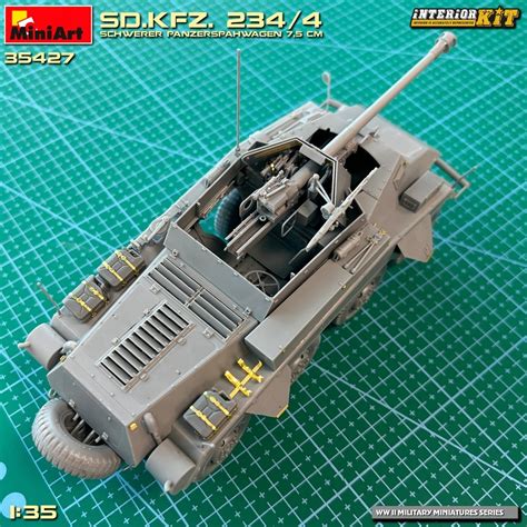 MiniArt 35427 Sd Kfz 234 4 Schwerer Panzerspahwagen 7 5 Cm Interior