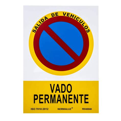 Señal Vado Permanente PVC 40x30cm