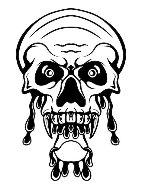 Premium Vector Vector Design Skull Head Illustration