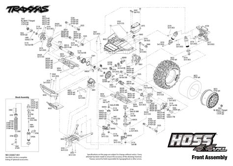 Exploded View Traxxas Hoss 110 Vxl 4wd Tqi Rtr Front Part Astra