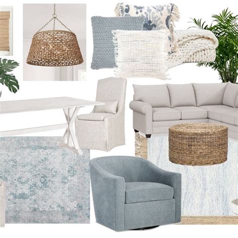 Moodboard Coastal Great Room Online Interior Design Etsy