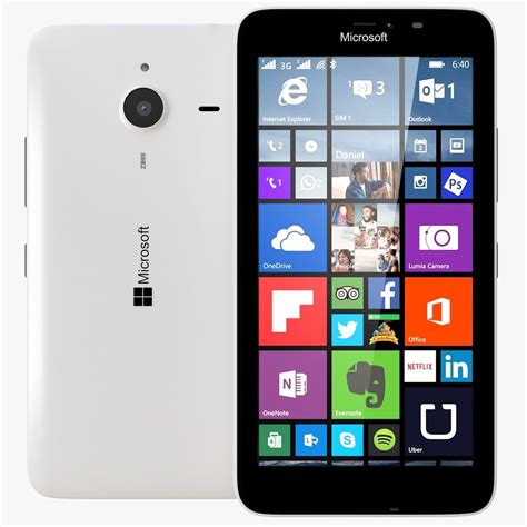 Microsoft Lumia 640 XL White 3D Model 15 Max Obj 3ds Dae Dwg