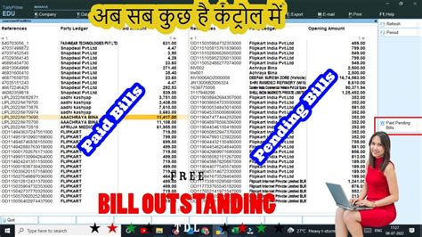 2022 Best Paid And Pending Bill Details In One Sheet Tally Prime TDL