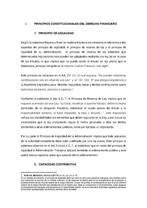 Principios Constitucionales I PRINCIPIOS CONSTITUCIONALES DEL