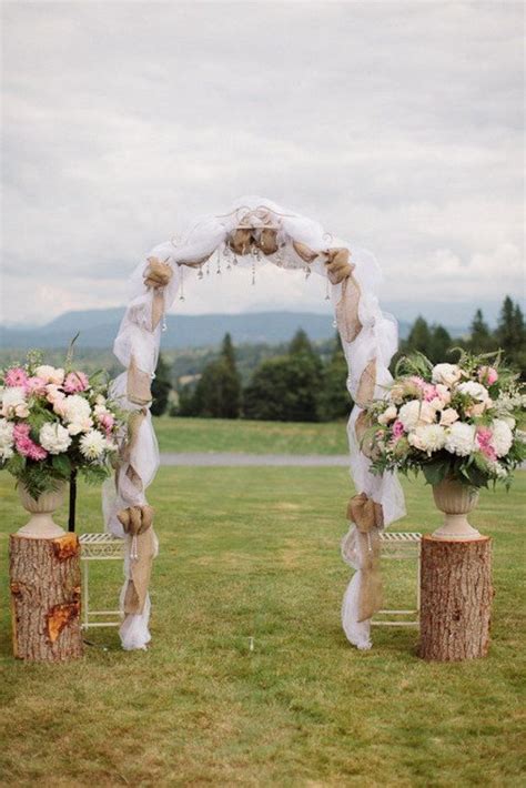 Top 20 Rustic Burlap Wedding Arches And Backdrop Ideas Roses And Rings