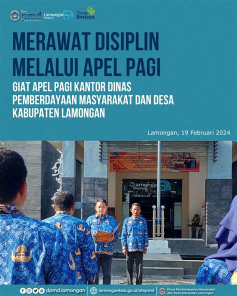 MERAWAT DISIPLIN MELALUI APEL PAGI GIAT APEL PAGI KANTOR DINAS