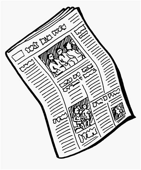 Newspaper Clipart Black And White, HD Png Download , Transparent Png ...