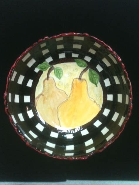 big pear bowl | Food, Pear, Pottery painting