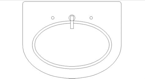 Wash basin front elevation view drawing in dwg file. - Cadbull