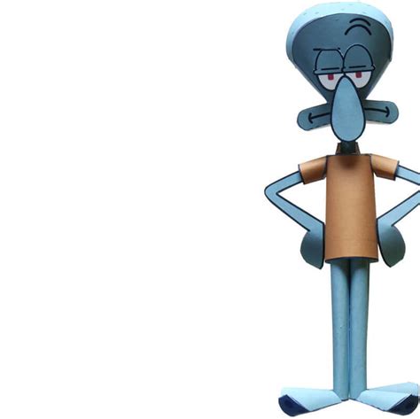 Squidward Tentacles Papercraft Model | Free Printable Papercraft Templates