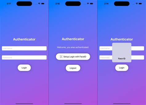 Examples Projects Using Swiftui Faceid Authentication And Touchid