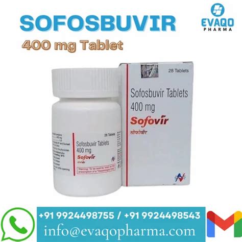 Sofovir Mg Sofosbuvir Tablet At Rs Bottle Hepcina Tablets