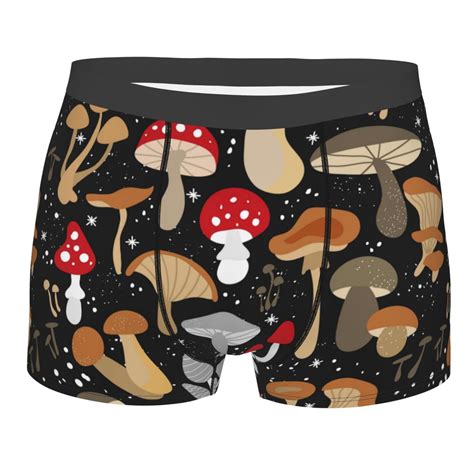 Balery Various Mushrooms Men S Boxer Briefs Soft And Breathable Cotton