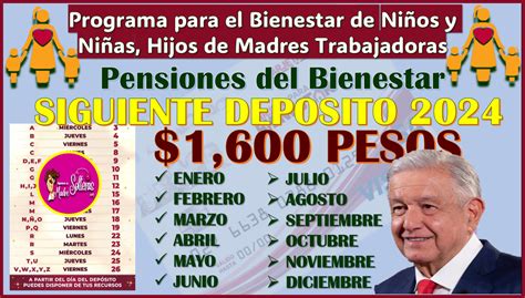 Siguiente Deposito Del Programa Para El Bienestar De Niñas Y Niños