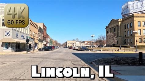 Driving Around The Small Town Of Lincoln Il In 4k Video Youtube