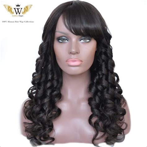 6a 150 Density Deep Wave Full Lace Human Wigs Full Bangs Lace Front Wet