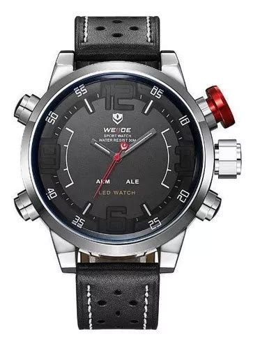 Reloj Weide Anadigi Wh 5210 Para Hombre Negro Y Plateado MercadoLibre