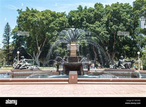 The Art Deco Archibald Fountain In Hyde Park In Sydney Australia Stock