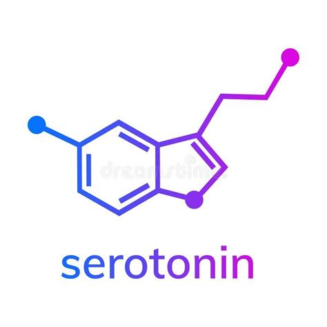 Serotonin Chemical Formula Stock Vector Illustration Of Gradient