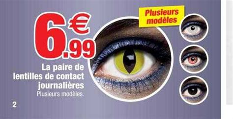 Promo La Paire De Lentilles De Contact Journalières chez Bazarland