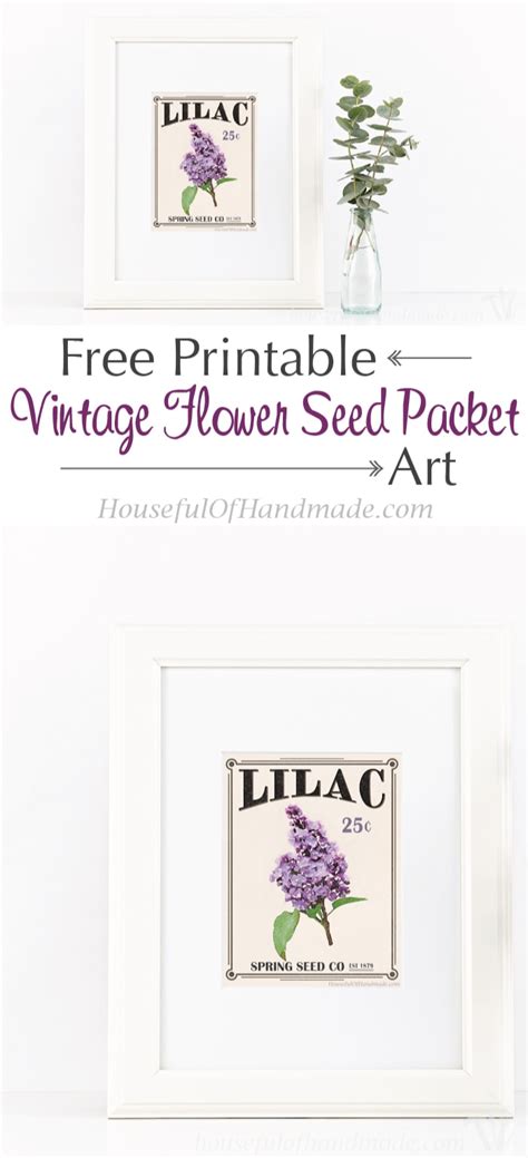 Printable Vintage Seed Packet Art • Crafting my Home