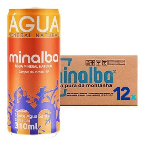 Agua Mineral Gás Minalba Lata 310ml 12 Unidades