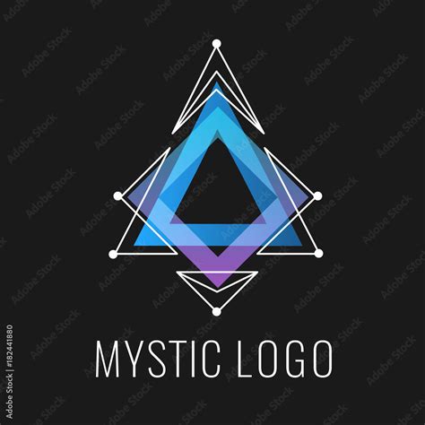 Mystic Logo Constellation In The Cosmic Triangle Vector De Stock