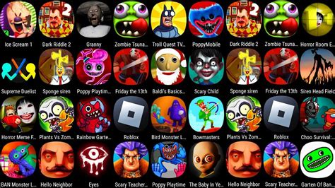 Poppy Playtime 3 Garten Of Banban 5 Among Us Hello Neighbor Dark Riddle