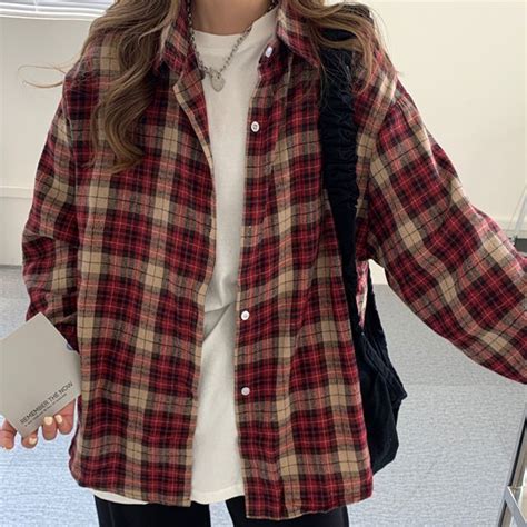 Dute Plaid Shirt Elbow Sleeve T Shirt Yesstyle