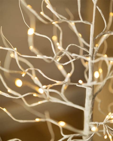 White Silver Light Up Twig Tree Festive Decor Ft Marco Paul