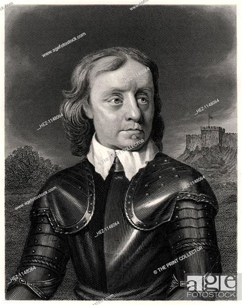 Oliver Cromwell 19th Century Portrait Of Cromwell 1599 1658