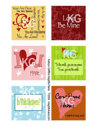 Free Printable Love Notes For Your Valentine | Insightful Nana