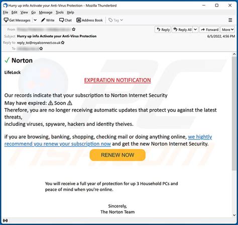 Norton Subscription Has Expired Email Scam Removal And Recovery Steps