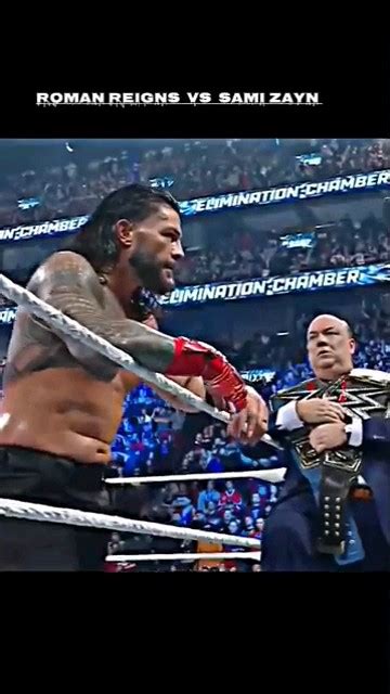 Roman Reigns Vs Sami Zayn Elimination Chamber 2023 Youtube