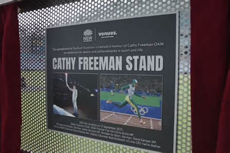 Grandstand At Sydneys Accor Stadium Renamed In Honour Of Cathy Freeman