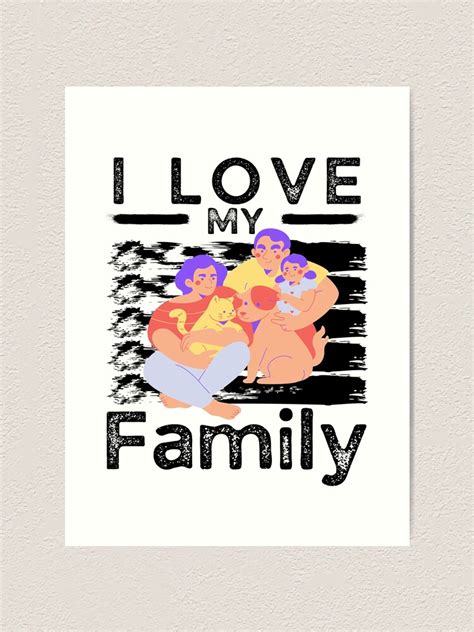 Lámina artística Familia Amo a mi familia La familia lo es todo