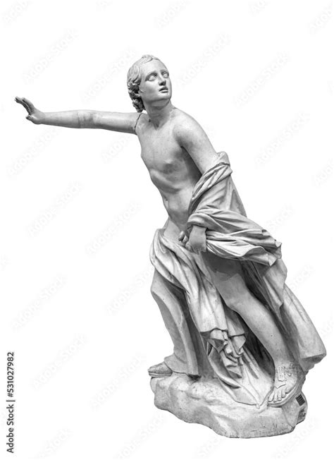 Ancient Marble Statue Of A Nude Woman Antique Naked Female Sculpture Sculpture Isolated On