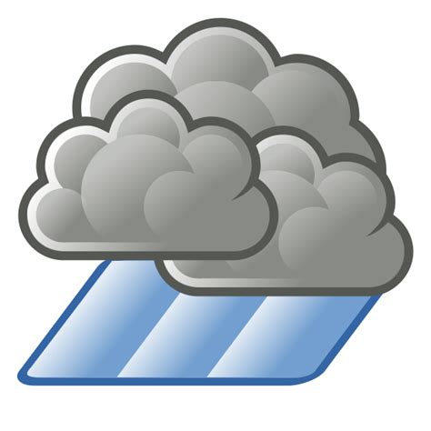 Color Weather Forecast Icon For Heavy Rain Vector Drawing Free Svg