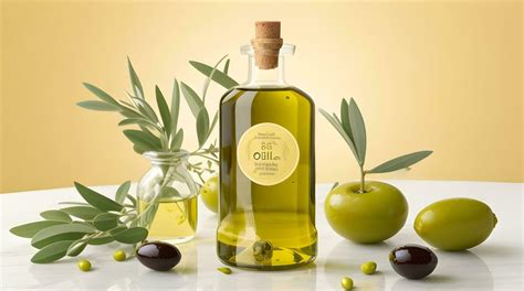 Olive oil in a bottle, green olives and olive tree branches ,Drop of ...