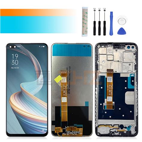 อะไหล่หน้าจอสัมผัสดิจิทัล Lcd แบบเปลี่ยน สําหรับ Oppo Reno4 Z 5g Reno 4