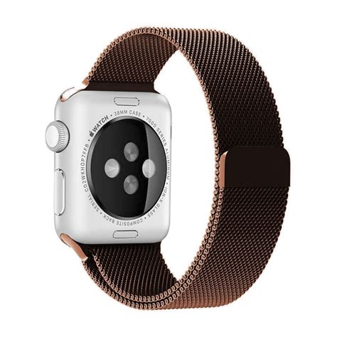 Pulseira Milanese Compatível Apple Watch Series e Iwo Cor Cacau