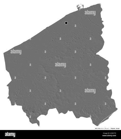 Shape Of West Vlaanderen Province Of Belgium With Its Capital