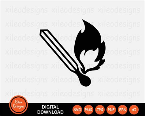 Burning Matchstick Icon Svg Light Match Stick Fire Flame Burn Symbol