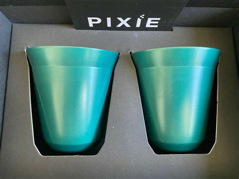 Nespresso Set Of 2 Pixie Collection Lungo Fortissio Cups Set New In